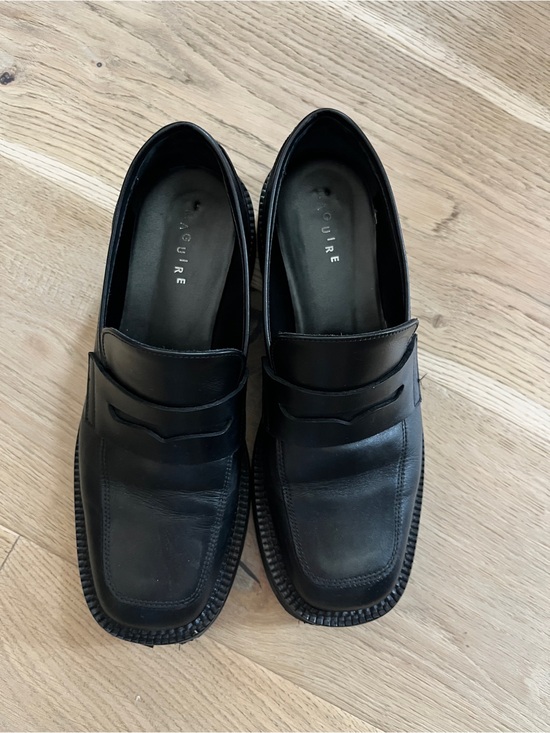 Maguire Shoes - Maguire Black Leather Women's Penny Loafers — Classic Slip-On Flats